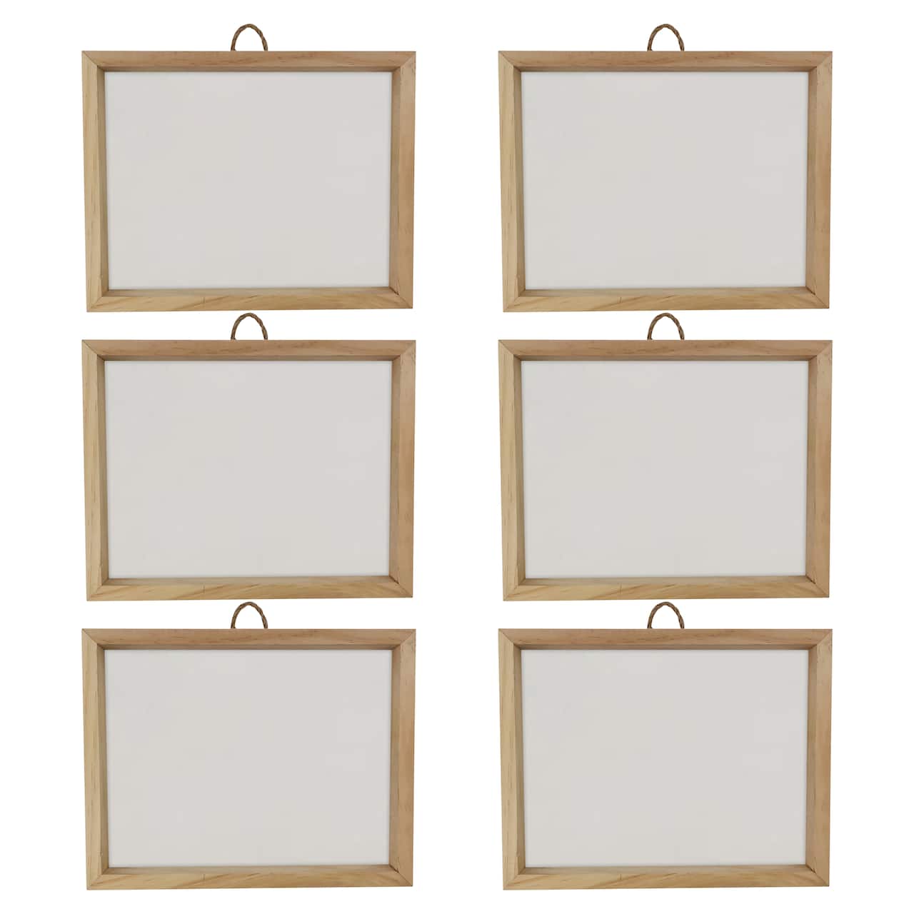 6 Pack: 8" x 10" White Plaque with Unfinished Frame by Make Market®